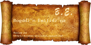 Bogdán Emiliána névjegykártya